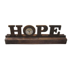 1" X 23" X 3" Brown Wood Decor Clock