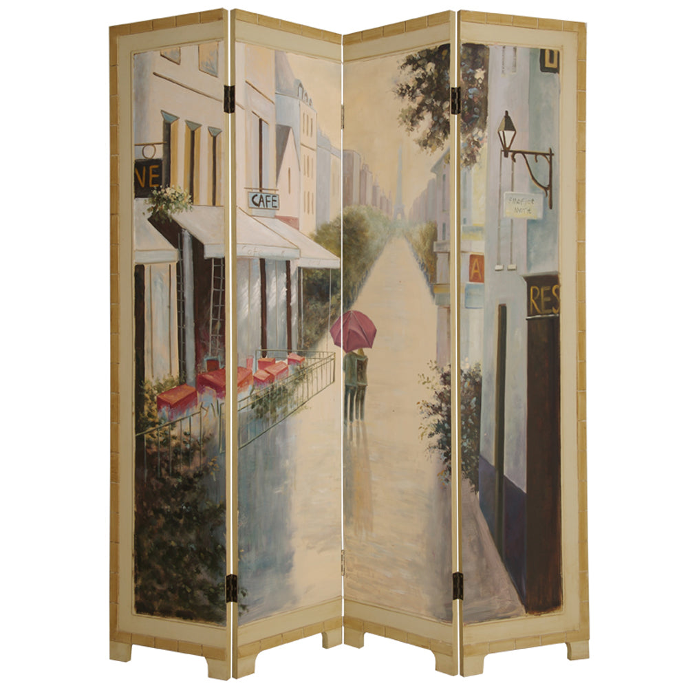 1" X 64" X 72" Multi Color Paris Promenade Wood Screen