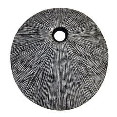 20" Contemporary Grey Round Wall Art