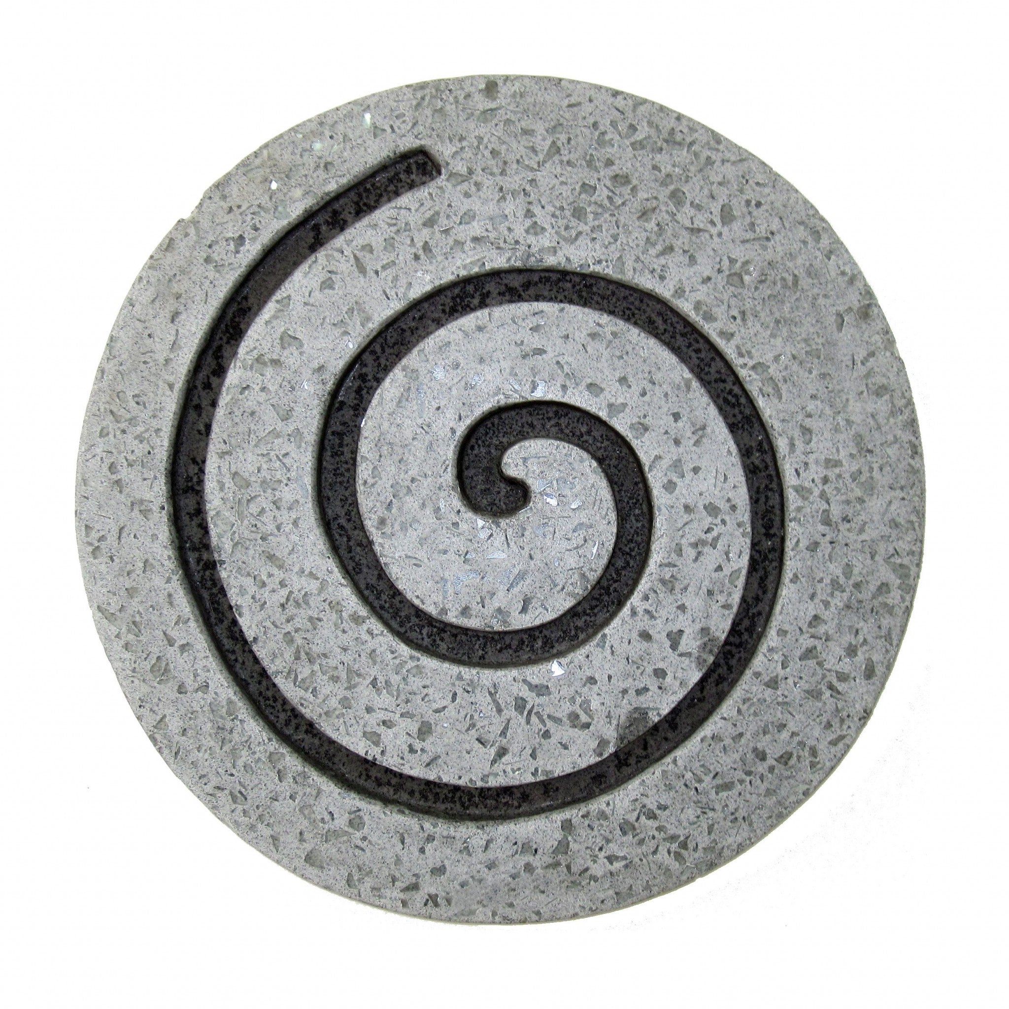 28" Gray Round Modern Spiral Wall Art