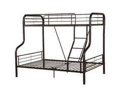 79" X 57" X 63" Twin Over Full Sandy Black Metal Tube Bunk Bed