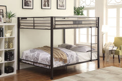 83" X 63" X 65" Sandy Black Metal Bunk Bed