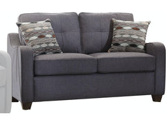 50" Gray 100% Linen Standard Love Seat