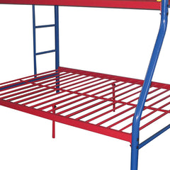 78" X 54" X 60" Twin Over Full Rainbow Metal Tube Bunk Bed