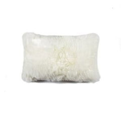 12" X 20" X 5" Natural Sheepskin Pillow