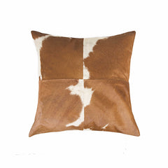18" X 18" X 5" White And Brown Quattro Pillow