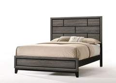 86" X 63" X 56" Queen Weathered Gray Paper Veneer Bed