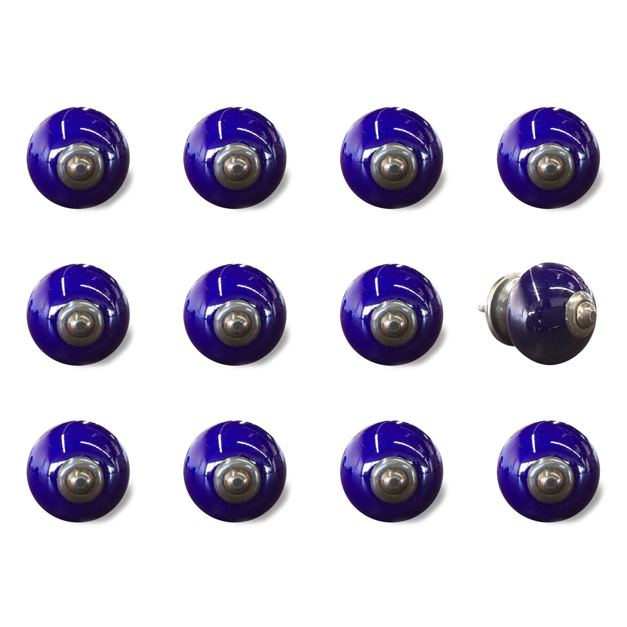 1.5" X 1.5" X 1.5" Navy And Copper Knobs 12 Pack