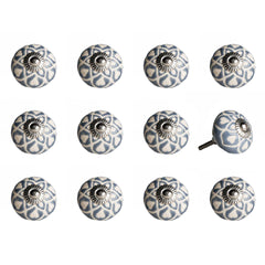 1.5" X 1.5" X 1.5" Blue Cream (Beige) With Silver Knobs 12 Pack