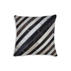 18" X 18" X 5" Fabulous Chocolate And Torino Kobe Cowhide Pillow