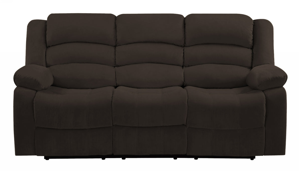 40" Contemporary Brown Fabric Sofa