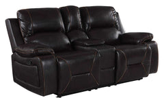 40" Classy Brown Leather Loveseat