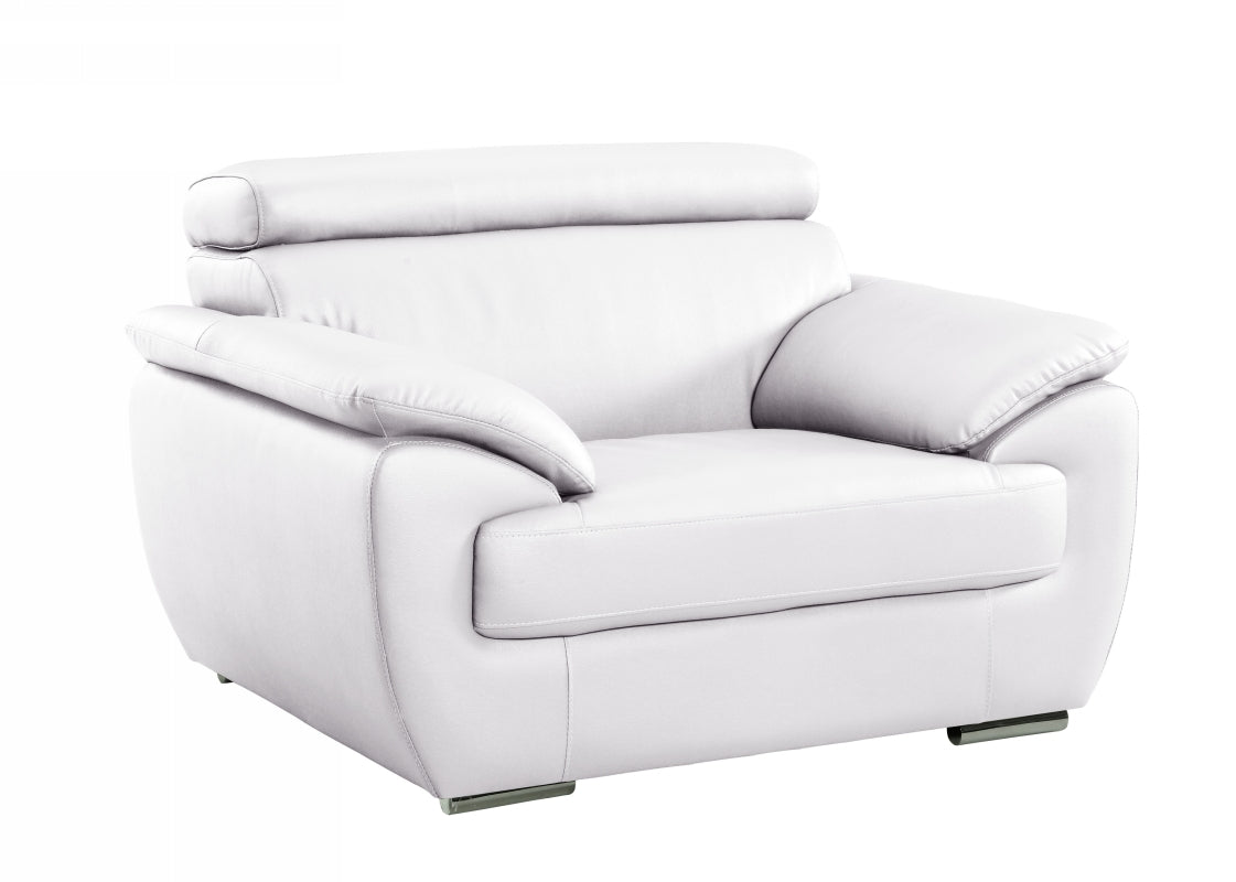 32" To 38" White Captivating Leather Chair