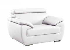 32" To 38" White Captivating Leather Chair