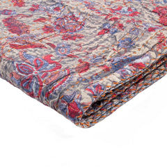 50" X 70" Multicolored Kantha Cotton - Throw