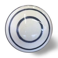 1.5" X 1.5" X 1.5" White Navy Handpainted Ceramic Knobs 8 Pack