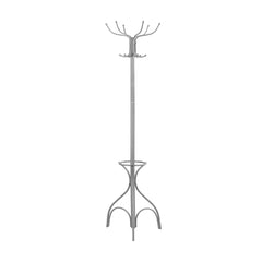 18" X 18" X 70" Silver Metal Coat Rack