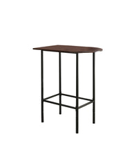 24" Brown And Black Free Form Manufactured Wood Bar Table