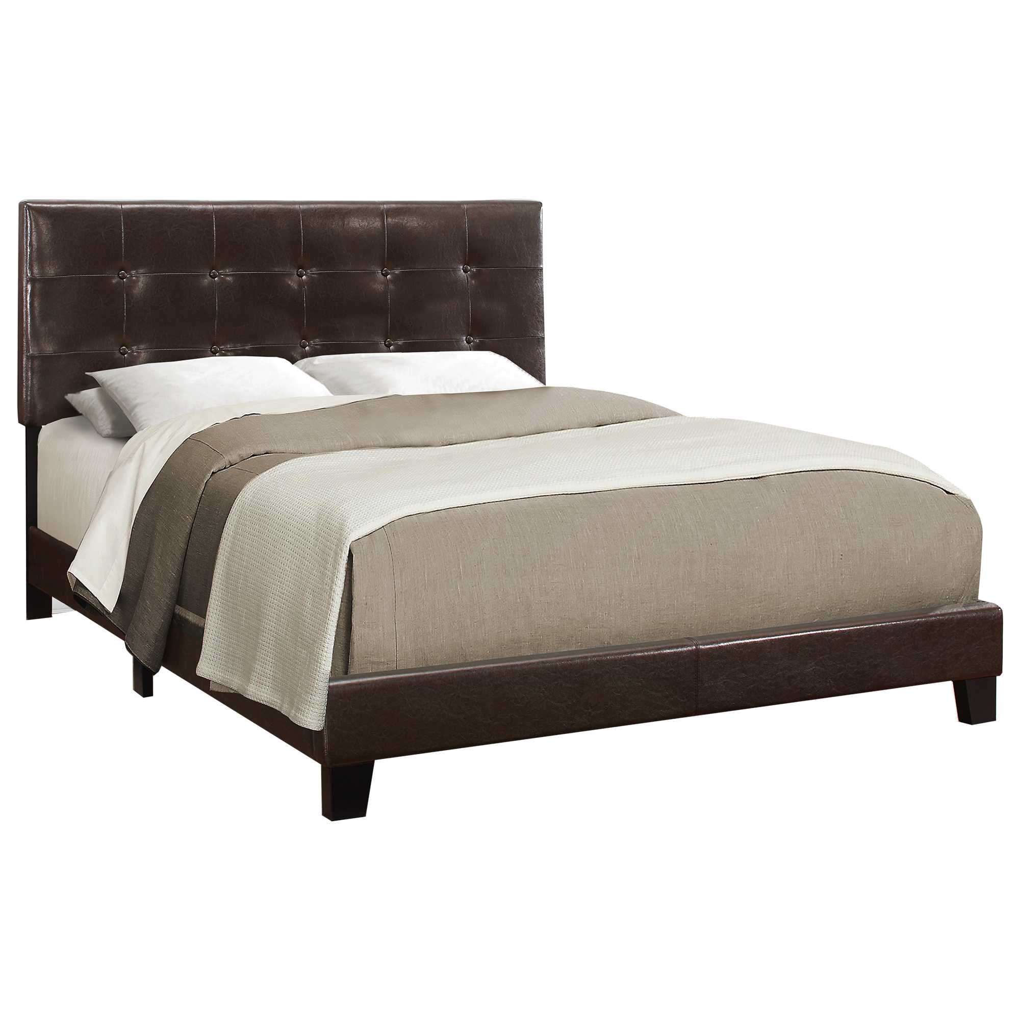 64.25" X 85.25" X 45" Brown Linen - Queen Size Bed