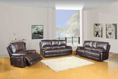 76'" X 40'" X 41'" Modern Brown Sofa Set With Console Loveseat