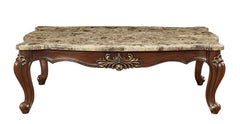 34" Genuine Marble Free Form Coffee Table
