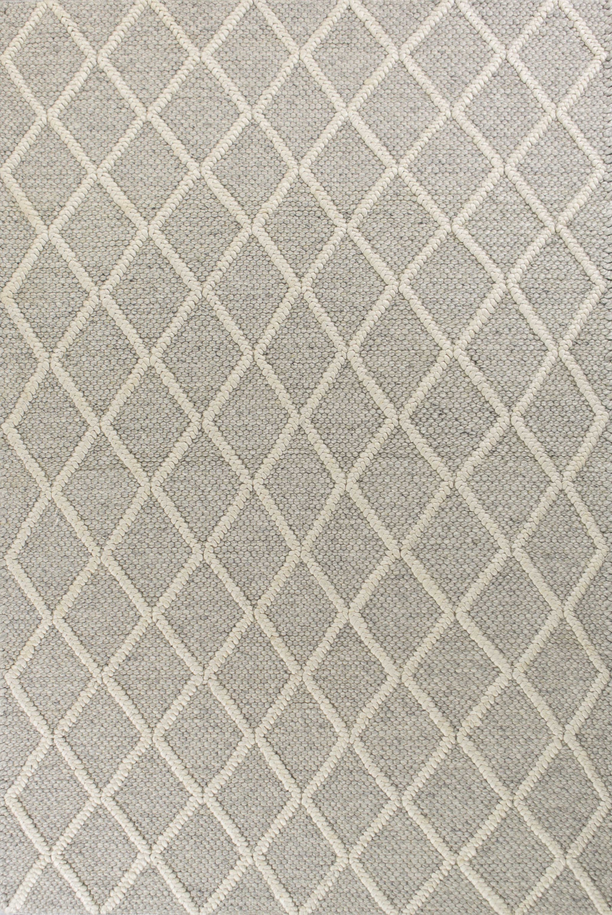 5' X 7' Wool Grey Area Rug