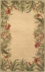 5' X 8' Wool Ivory Area Rug