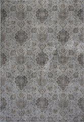 8'X11' Silver Machine Woven Traditional Floral Indoor Area Rug