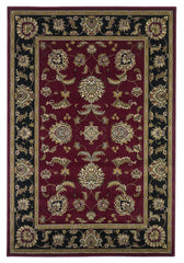 9' X 13' Polypropylene Red Or Black Area Rug