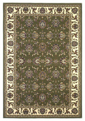 9' X 13' Polypropylene Green Or Ivory Area Rug