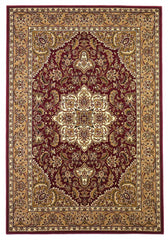 9' X 13' Polypropylene Red Or Beige Area Rug