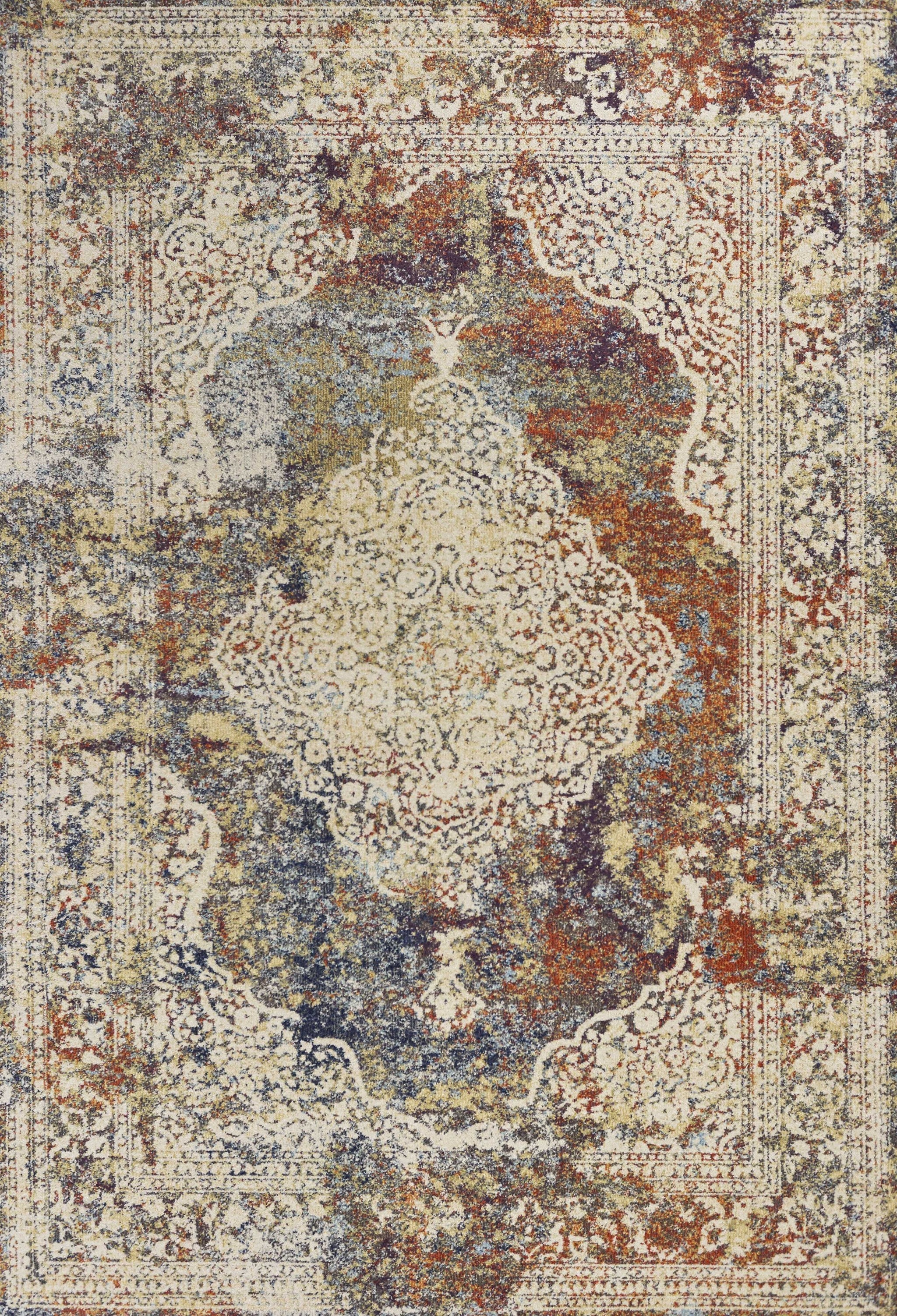 9' X 13' Polypropylene Multi Area Rug