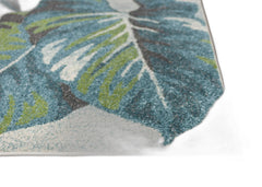 9' X 13' Polypropylene Teal Or Green Area Rug