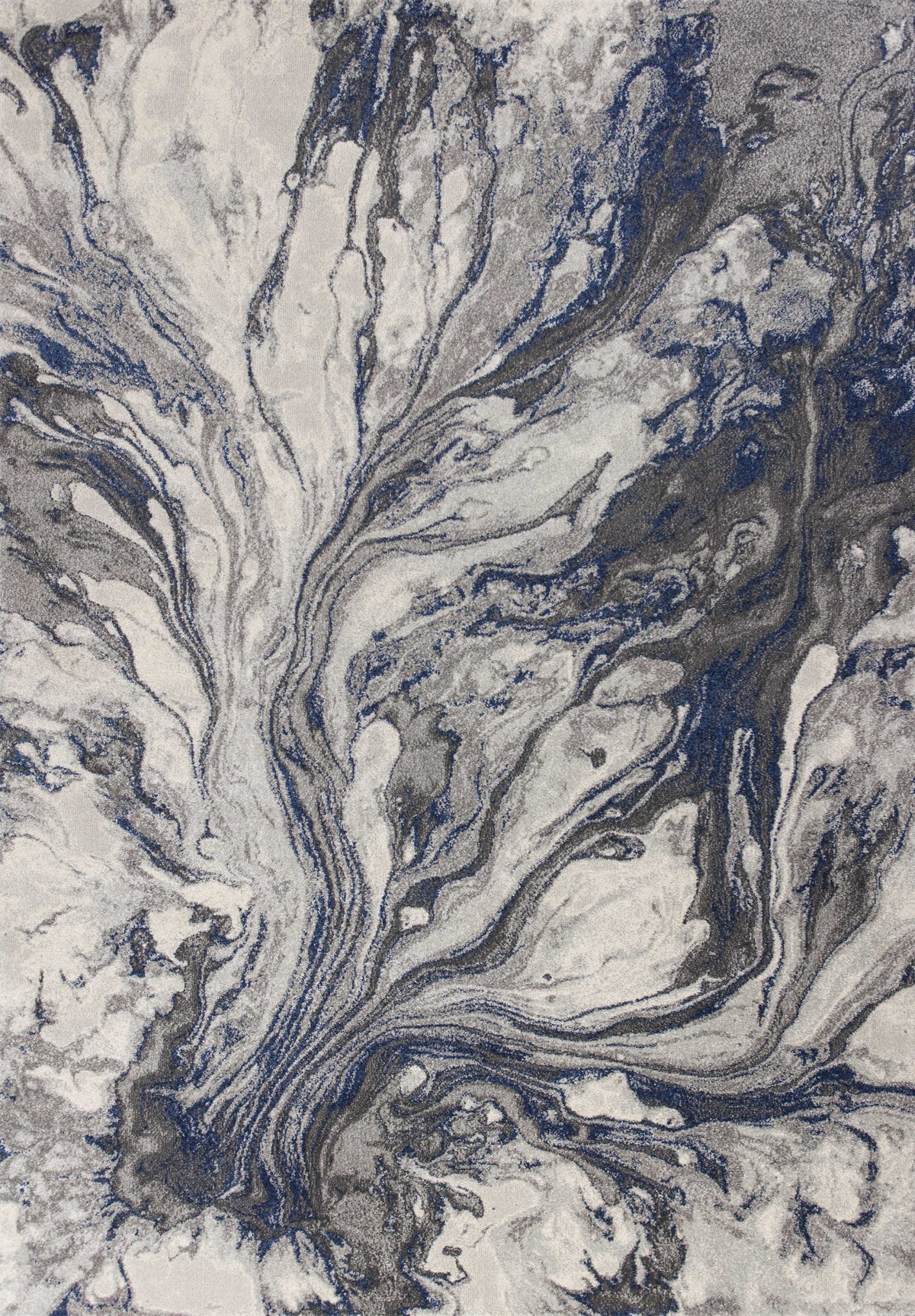 6' X 9' Grey Abstract Marble Design Indoor Area Rug
