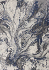 6' X 9' Grey Abstract Marble Design Indoor Area Rug