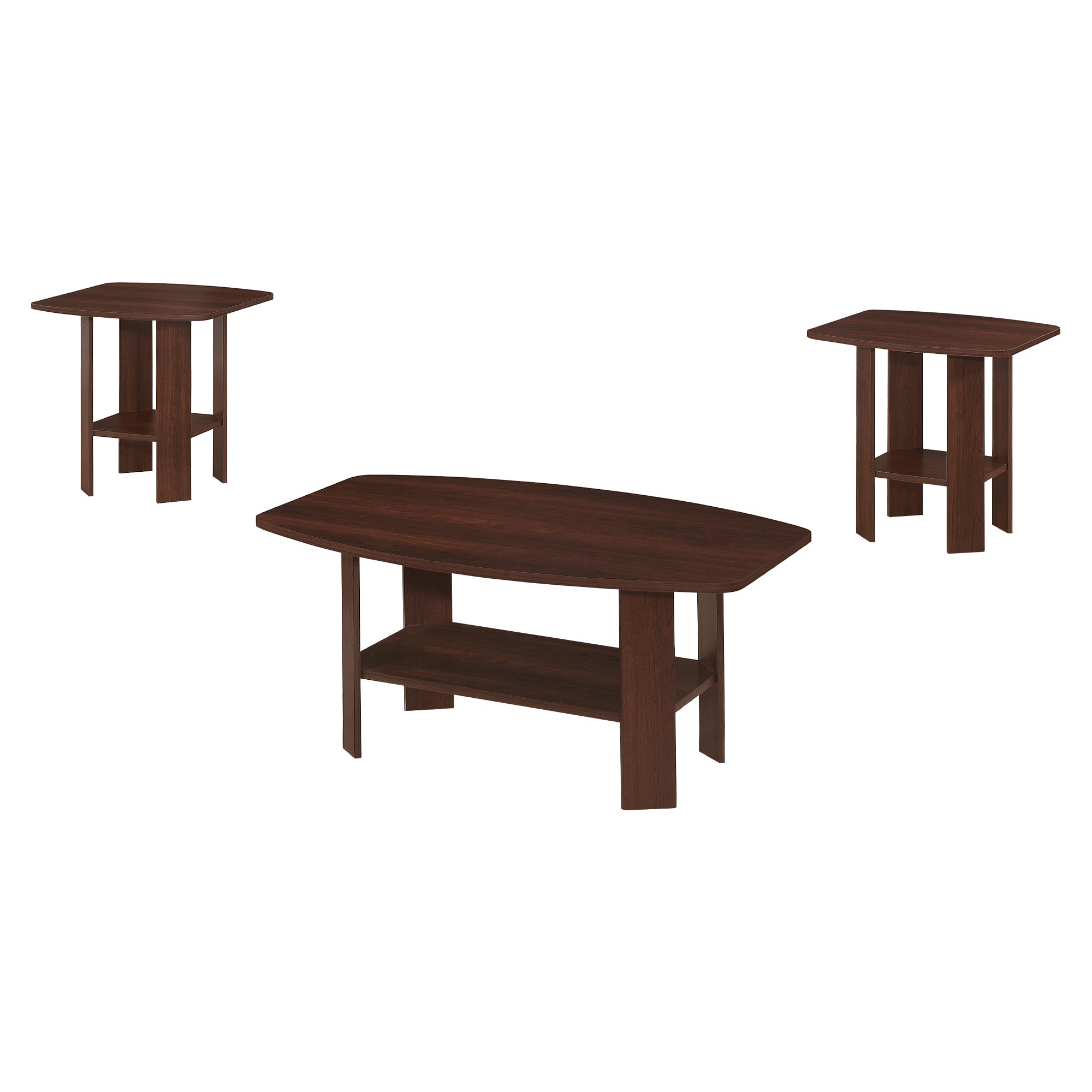 61.5" X 75.5" X 55.25" Cherry Table 3Pcs Set