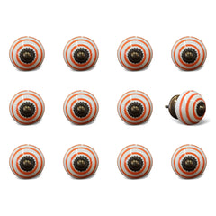 1.5" X 1.5" X 1.5" Ceramic Metal Multicolor 12 Pack Knob