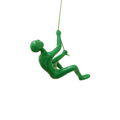 6" Green Unique Climbing Man Wall Art