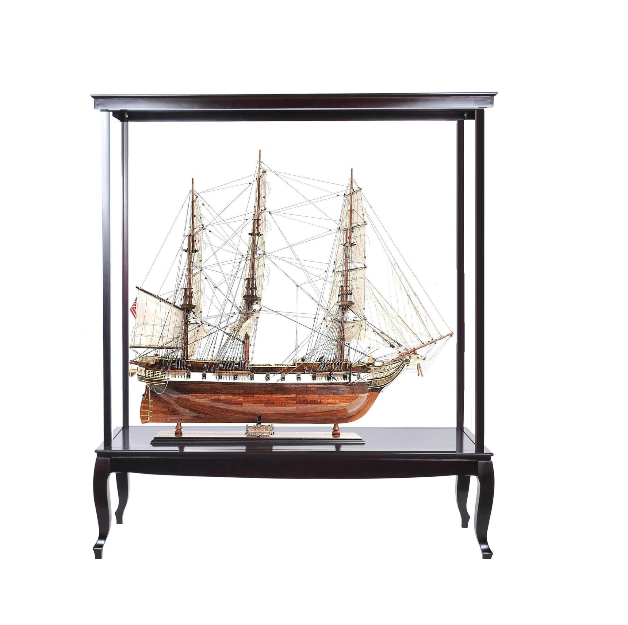 23" Dark Brown Glass Standard Display Stand