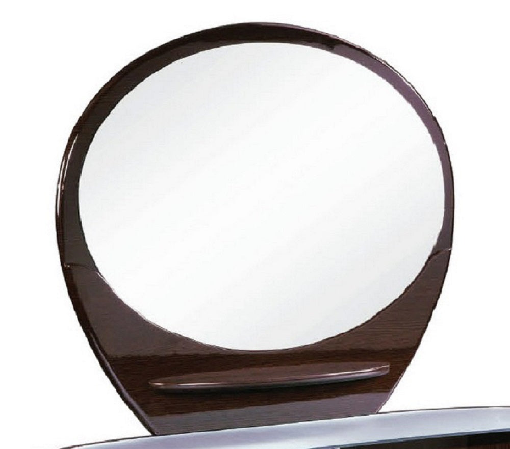 39" Glossy Rectangle Dresser Mirror Mounts To Dresser With Frame