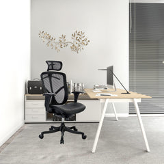 Black Mesh Seat Swivel Adjustable Executive Chair Mesh Back Plastic Frame