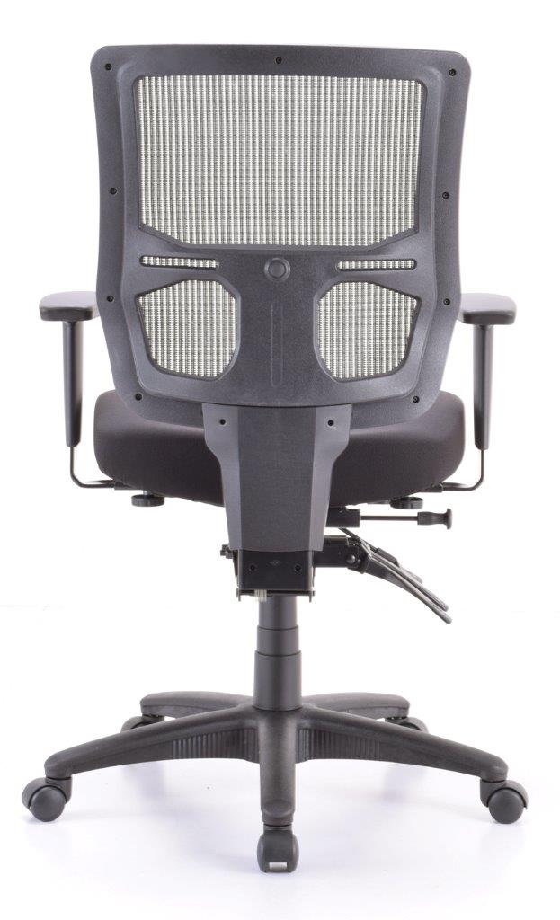 Gray Fabric Seat Swivel Adjustable Task Chair Mesh Back Plastic Frame