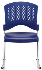 Set Of Four Black Swivel Adjustable Task Chair Plastic Back Plastic Frame