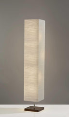 57" Two Light Column Floor Lamp With White Rectangular Shade