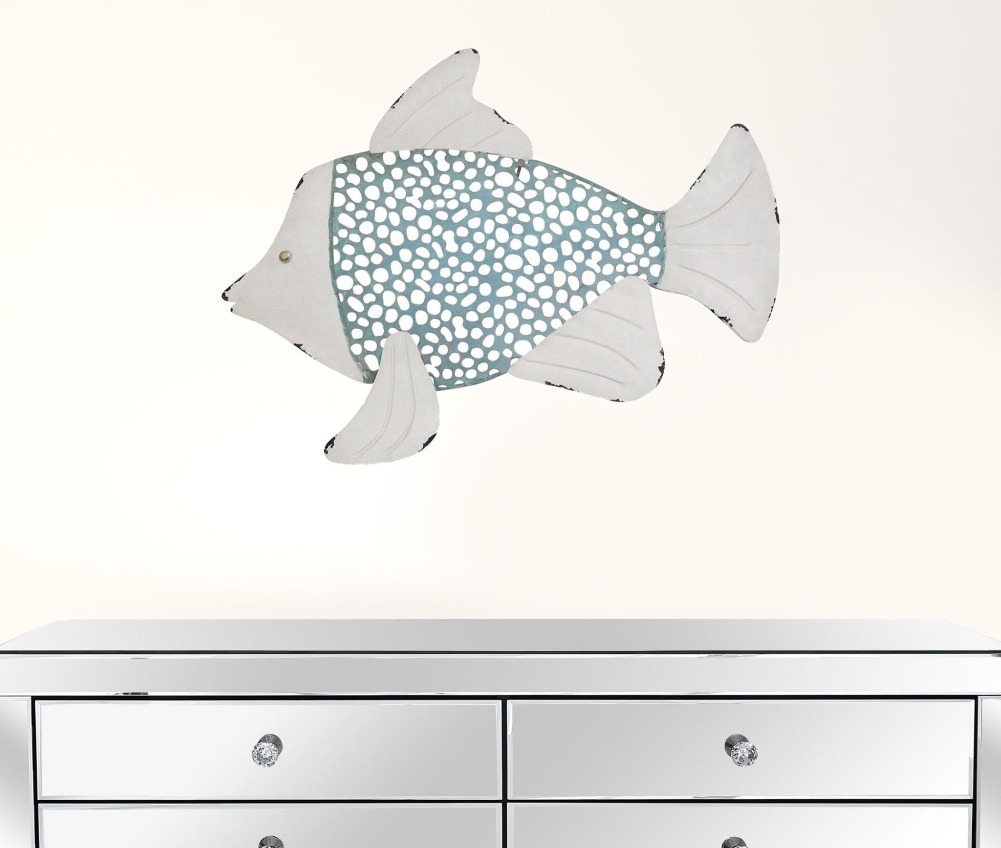 Set Of 2 Metal Fish Wall Decor