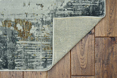 10'X13' Grey Machine Woven Abstract Smudge Indoor Area Rug