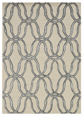 12'X15' Silver Ivory Hand Tufted Vermicular Indoor Area Rug