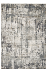 3'X5' Grey Machine Woven Abstract Drip Indoor Area Rug