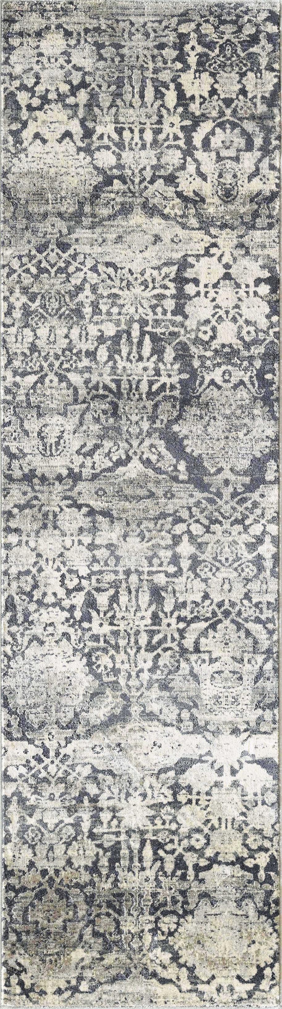 63 X 91 Grey Polyester Or Viscose Rug