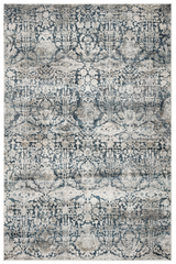 3'X5' Teal Machine Woven Floral Traditional Indoor Area Rug